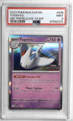 V1075: 2023: TOGEKISS: 038: OBF PRERELEASE-STAFF: PSA 9: MINT: 87502372